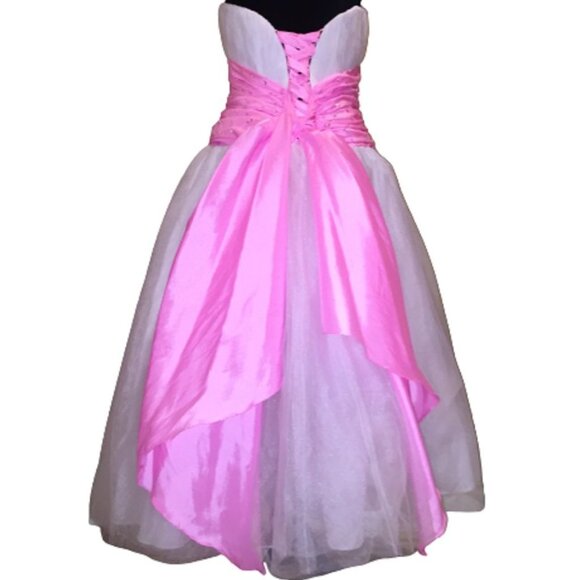 Luxurious Corset Barbie Bow Designer Wedding Evening Cocktail Party Prom Dress - Picture 8 of 16